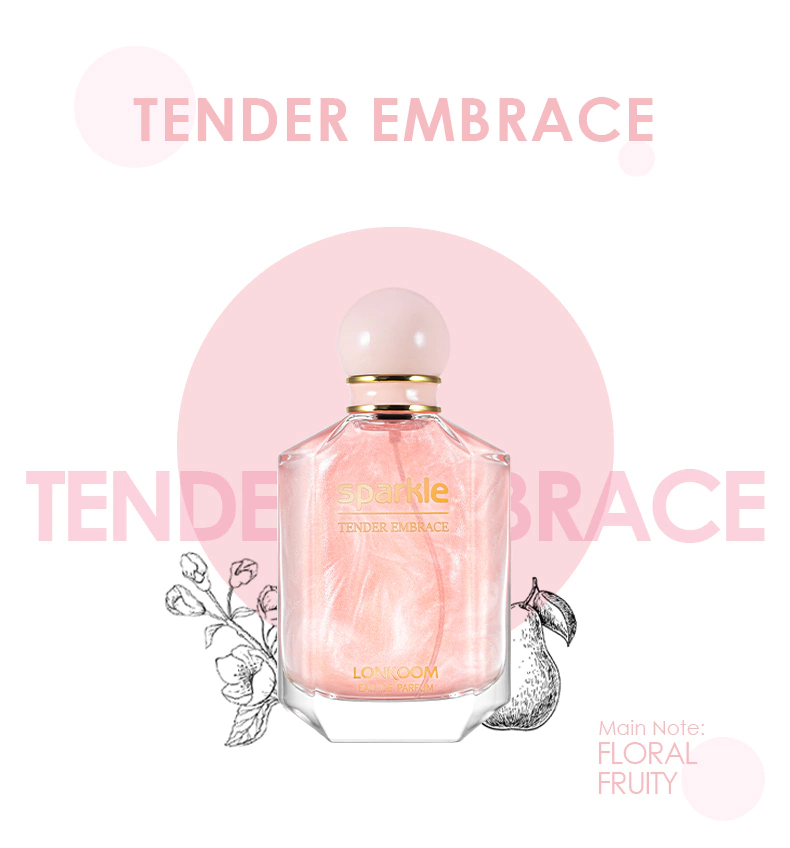 PERFUME FEMININO SPARKLE TENDER EMBRACE FOR WOMEN 100 ML LONKOOM - Imagem 3